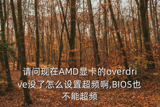 請問現在AMD顯卡的overdrive沒了怎么設置超頻啊,BIOS也不能超頻