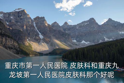 重慶市第一人民醫院 皮膚科和重慶九龍坡第一人民醫院皮膚科那個好呢