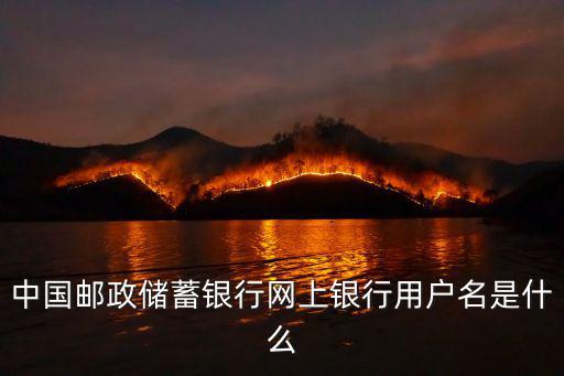 中國郵政儲蓄銀行網上銀行用戶名是什么