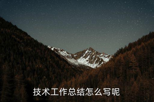 技術工作總結，如何撰寫個人技術工作總結報告