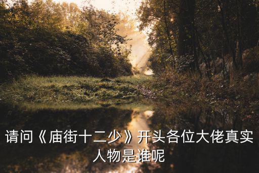 潘宏彬,《廟街十二少》開頭四大佬真人不知道!