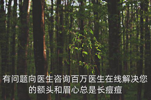 有問題向醫(yī)生咨詢百萬醫(yī)生在線解決您的額頭和眉心總是長痘痘