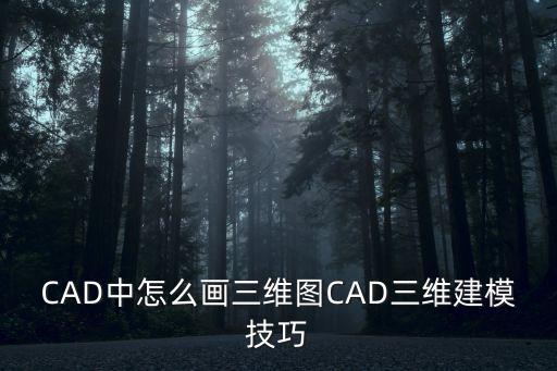 三維圖繪制,cad怎么畫三維圖?