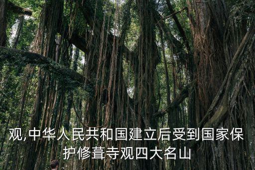 無量觀,中華人民共和國建立后受到國家保護修葺寺觀四大名山
