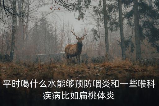 平時喝什么水能夠預防咽炎和一些喉科疾病比如扁桃體炎
