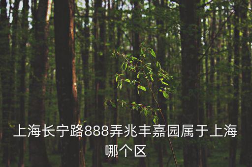 上海長寧路888弄兆豐嘉園屬于上海哪個區(qū)