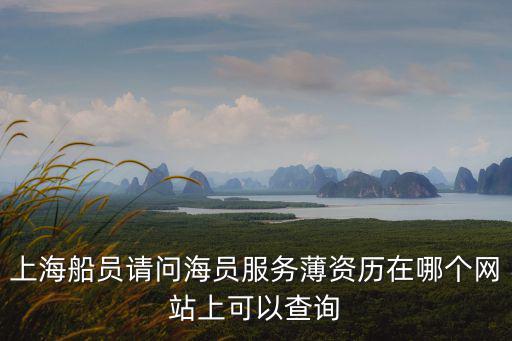 上海船員請問海員服務薄資歷在哪個網站上可以查詢