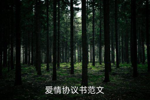 愛情協(xié)議書范文