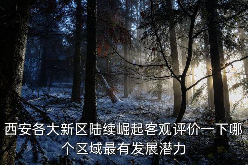 西安各大新區陸續崛起客觀評價一下哪個區域最有發展潛力