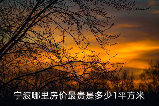 寧波哪個區域房價最高，寧波哪里房價最貴是多少1平方米