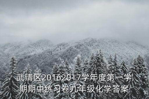 天津市武清區9年級上學期期中考試答案，天津市武清區9年級上學期休學可以下年復學上八年級下學期嗎