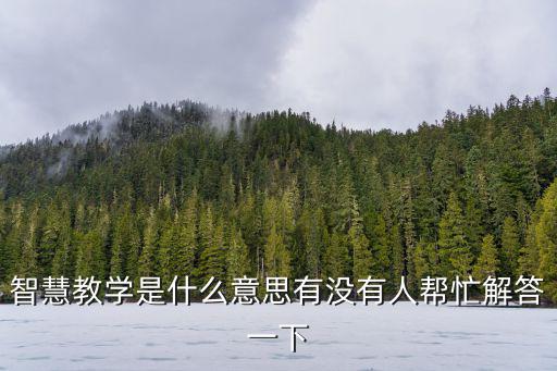 智慧教學(xué)是什么意思有沒(méi)有人幫忙解答一下