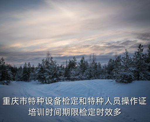 重慶市特種設(shè)備檢定和特種人員操作證培訓(xùn)時間期限檢定時效多