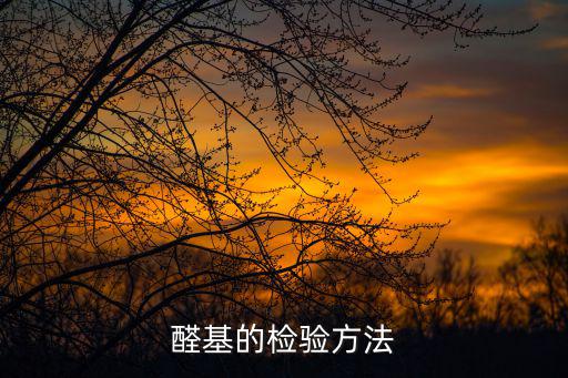 醛基的檢驗方法
