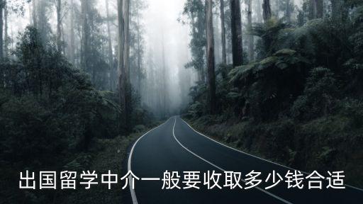 出國留學(xué)中介一般要收取多少錢合適