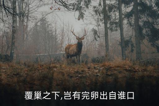 傾巢之下豈有完卵,覆巢之下安有完卵的含義