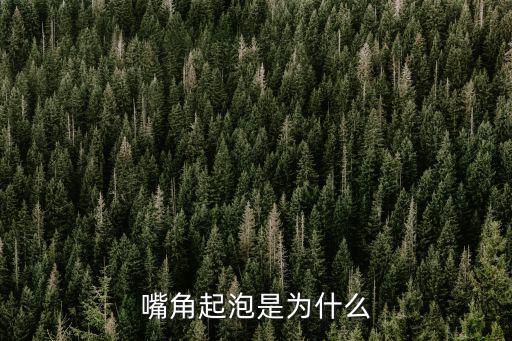 嘴角起泡是為什么