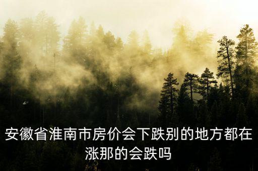 安徽省淮南市房價會下跌別的地方都在漲那的會跌嗎