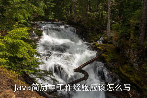 Java簡歷中工作經驗應該怎么寫