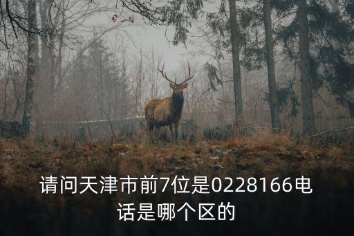 請問天津市前7位是0228166電話是哪個區的