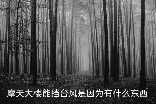 摩天大樓能擋臺風是因為有什么東西