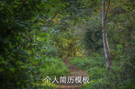 個人簡歷模板免費，個人簡歷模板