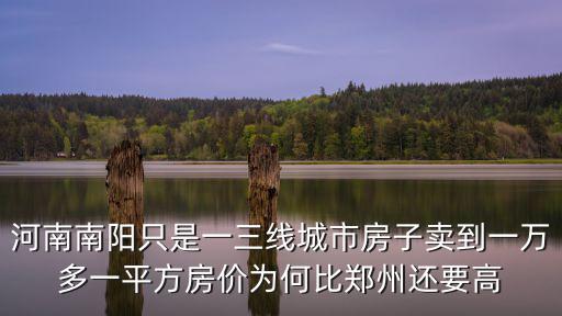河南南陽(yáng)只是一三線城市房子賣(mài)到一萬(wàn)多一平方房?jī)r(jià)為何比鄭州還要高