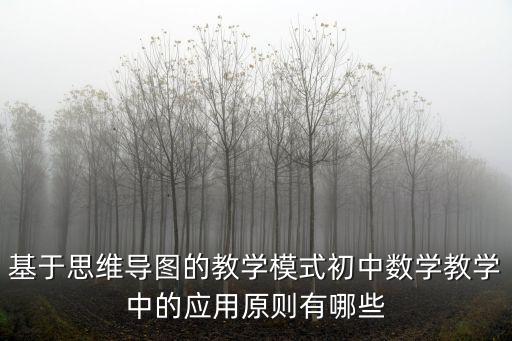 基于思維導(dǎo)圖的教學(xué)模式初中數(shù)學(xué)教學(xué)中的應(yīng)用原則有哪些
