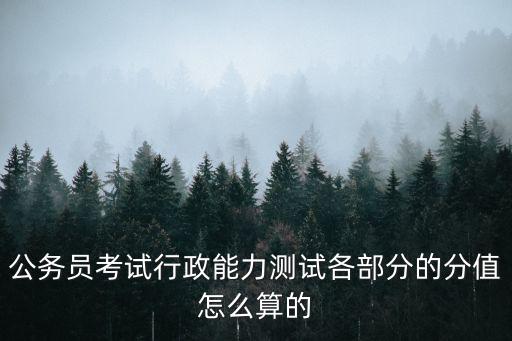 行測怎么算分,公務員行政能力測試各部分分值怎么算的?