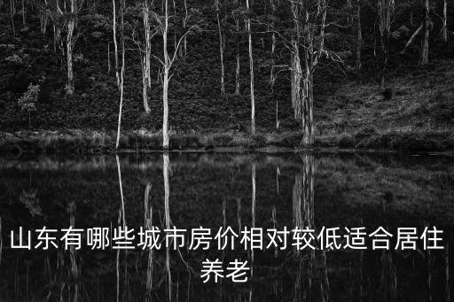 山東有哪些城市房價相對較低適合居住養(yǎng)老