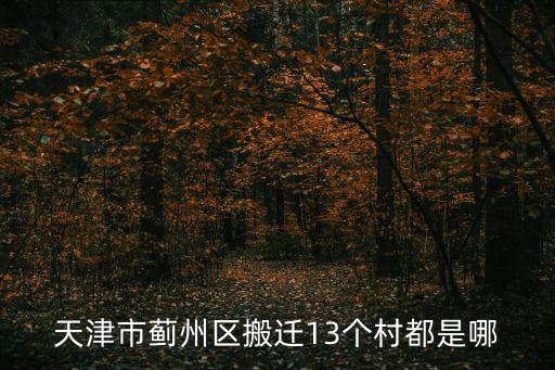 天津市公村，天津市薊州區(qū)搬遷13個村都是哪