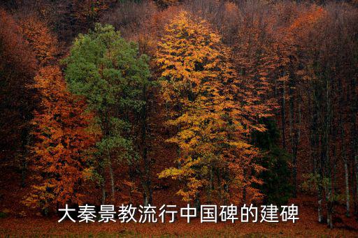 大秦景教流行中國碑的建碑