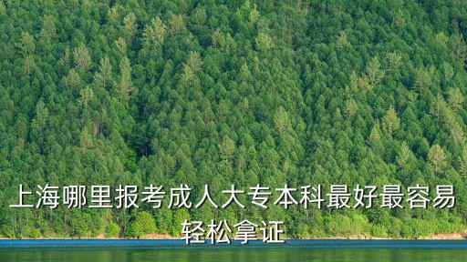 上海成人本科有哪些學(xué)校，上海哪里報(bào)考成人大專本科最好最容易輕松拿證