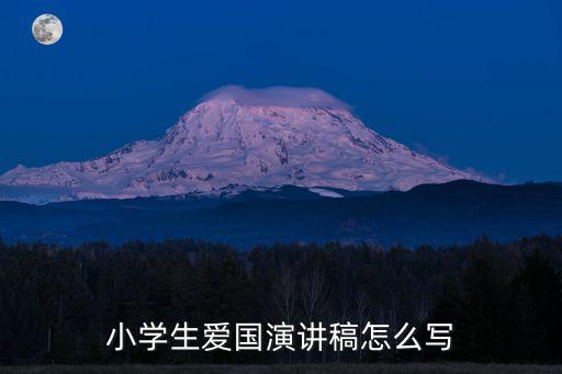 小學生愛國演講稿怎么寫