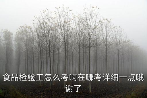 食品檢驗工怎么考啊在哪考詳細一點哦謝了