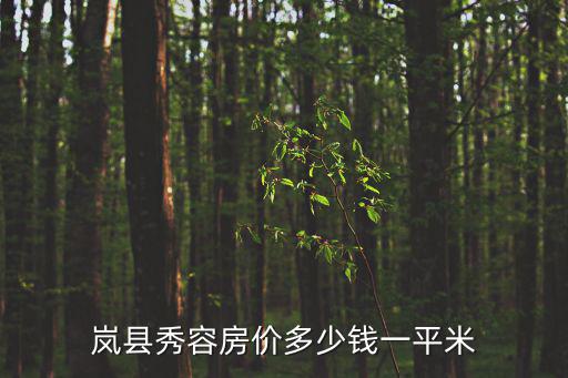 嵐縣哪個地方房價便宜，嵐縣秀容房價多少錢一平米