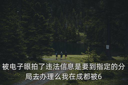 被電子眼拍了違法信息是要到指定的分局去辦理么我在成都被6