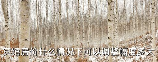 賓館房價什么情況下可以調整幅度多大
