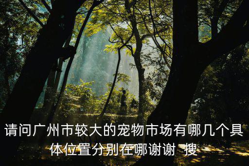 請(qǐng)問(wèn)廣州市較大的寵物市場(chǎng)有哪幾個(gè)具體位置分別在哪謝謝  搜