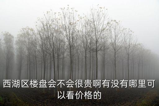 西湖區樓盤會不會很貴啊有沒有哪里可以看價格的