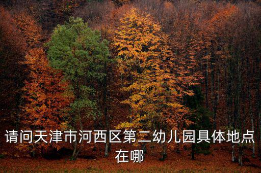 請(qǐng)問(wèn)天津市河西區(qū)第二幼兒園具體地點(diǎn)在哪
