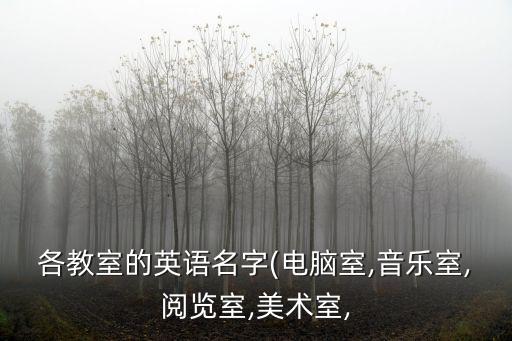 各教室的英語名字(電腦室,音樂室,閱覽室,美術室,