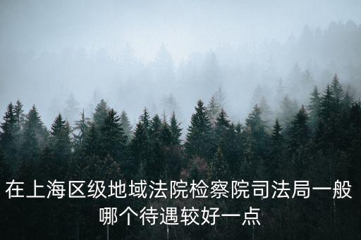 在上海區級地域法院檢察院司法局一般哪個待遇較好一點