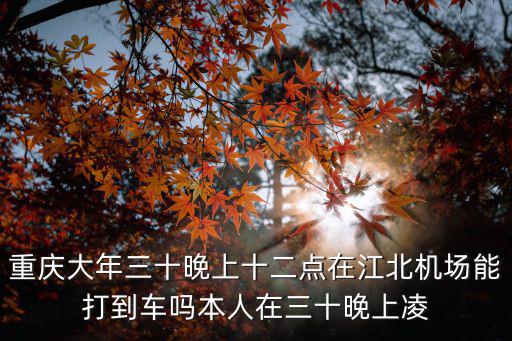 重慶大年三十晚上十二點(diǎn)在江北機(jī)場(chǎng)能打到車嗎本人在三十晚上凌