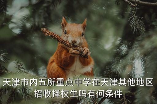 天津市內五所重點中學在天津其他地區招收擇校生嗎有何條件