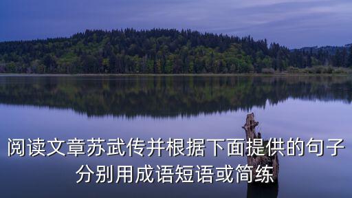 蘇武傳知識點，蘇武傳中的論點和論證