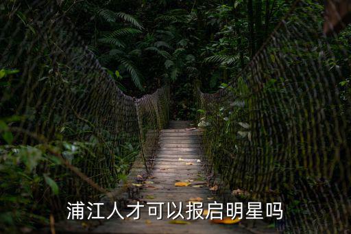浦江人才可以報啟明星嗎