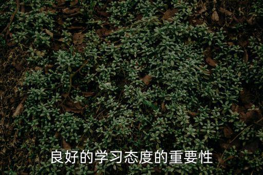 良好的學習態度的重要性
