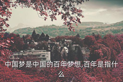 中國夢是中國的百年夢想,百年是指什么
