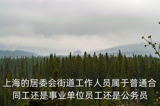 上海的居委會(huì)街道工作人員屬于普通合同工還是事業(yè)單位員工還是公務(wù)員